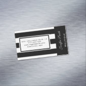 Carte De Visite Magnétique Professionnel élégant moderne large rayures (In Situ)