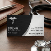 Carte De Visite Magnétique Professionnel Médicale Caduceus Logo Moderne Class