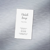 Carte De Visite Magnétique Professionnel Moderne Simple Noir & Blanc (In Situ)