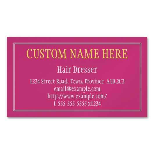 Carte de visite magnétique professionnel pour la d (devant)