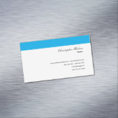 Carte De Visite Magnétique Professionnel Simple Immobilier simple Bleu Blanc (In Situ)