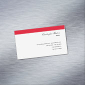 Carte De Visite Magnétique Professionnel Simple Immobilier simple Rouge Blanc (In Situ)