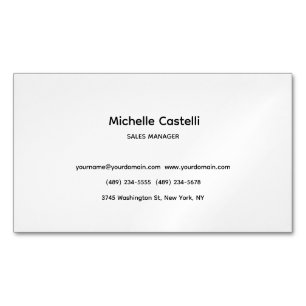 Carte De Visite Magnétique Professionnel Unique Classique Simple