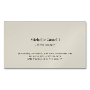 Carte De Visite Magnétique Professionnel Unique Classique Simple