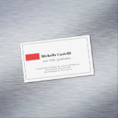 Carte De Visite Magnétique Professionnel Unique Classique Simple (In Situ)
