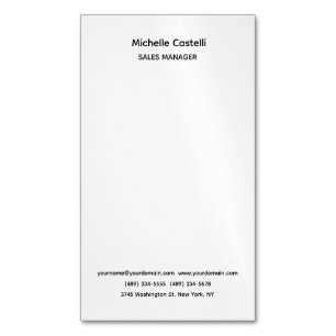 Carte De Visite Magnétique Professionnel Unique Classique Simple