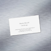 Carte De Visite Magnétique Professionnel Unique Classique Simple Blanc (In Situ)