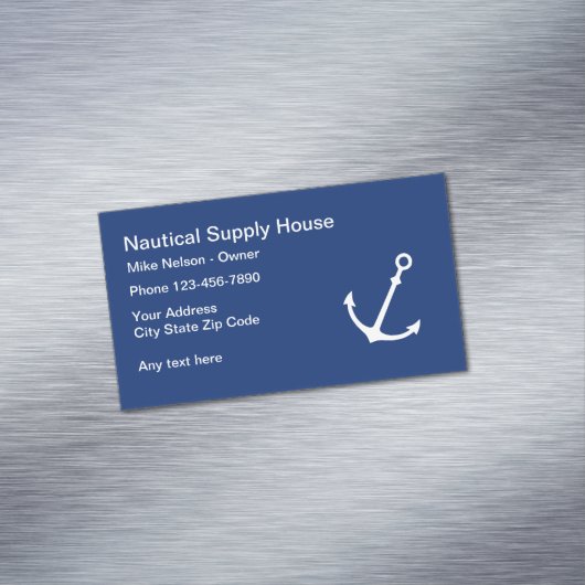 Carte De Visite Magnétique Profil nautique d'affaires (In Situ)