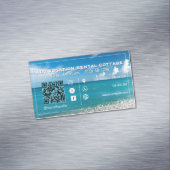 Carte De Visite Magnétique QR Code Beach Élégant Voyage Spa (In Situ)