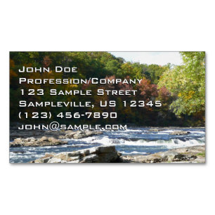 Carte De Visite Magnétique Rapides de la rivière Ohiopyle en automne Pennsylv