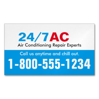 Carte De Visite Magnétique Rappel bleu et rouge de nombre