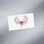 Carte De Visite Magnétique Red Angel Coeur avec ailes (In Situ)
