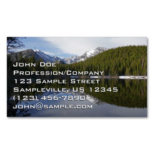 Carte De Visite Magnétique Reflet de Bear Lake II (devant)