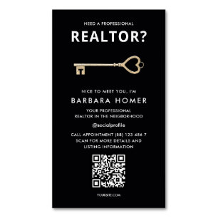 Carte De Visite Magnétique Rendez-vous de l'agent immobilier du concessionnai