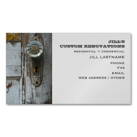 Carte De Visite Magnétique Rénovation/retouche/restauration magnétique (devant)