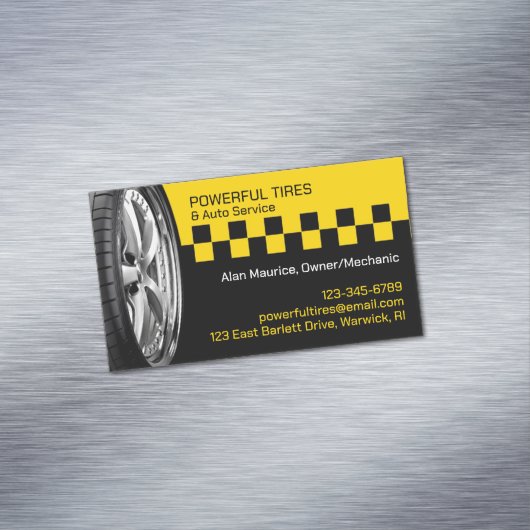 Carte De Visite Magnétique Réparation automatique des pneus (In Situ)
