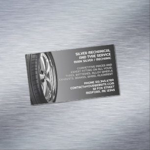 Carte De Visite Magnétique Réparation de pneus automobiles