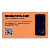 Carte De Visite Magnétique Réparation de téléphone QR (devant)