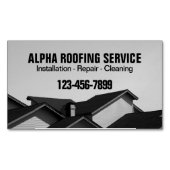 Carte De Visite Magnétique Réparation des toits de l'entrepreneur Roofer (devant)