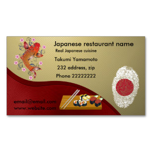 Carte De Visite Magnétique Restaurant japonais