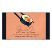 Carte De Visite Magnétique Restaurant Sushi Bar (devant)