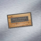 Carte De Visite Magnétique Revêtement de bois moderne professionnel (In Situ)