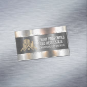 Carte De Visite Magnétique Rivets métalliques de construction | Logo des prop (In Situ)