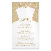 Carte De Visite Magnétique Robe blanche mariage (devant Vertical)