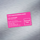 Carte de visite magnétique rose aligné gauche (In Situ)