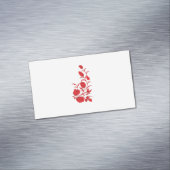 Carte De Visite Magnétique Rose Madder, design floral Thunderbird (In Situ)