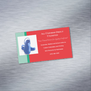 Carte De Visite Magnétique Rouge Vert bleu Médicale Uniforme Chaussures infir
