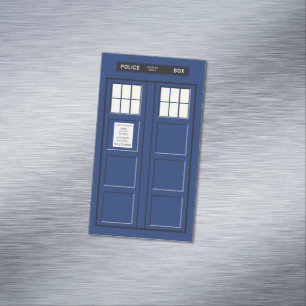Carte De Visite Magnétique Royaume-Uni - Blue Police Public Call Box 1