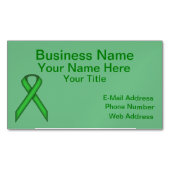 Carte De Visite Magnétique Ruban Green Standard par Kenneth Yoncich (devant)