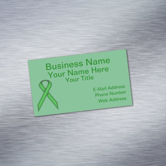 Carte De Visite Magnétique Ruban Green Standard par Kenneth Yoncich (In Situ)