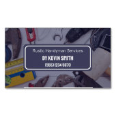 Carte De Visite Magnétique Rustique Handyman Services (devant)