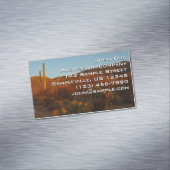 Carte De Visite Magnétique Saguaro Sunset I Arizona Désert Paysage (In Situ)