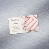 Carte De Visite Magnétique salon de beauté moderne girly dentelle (In Situ)