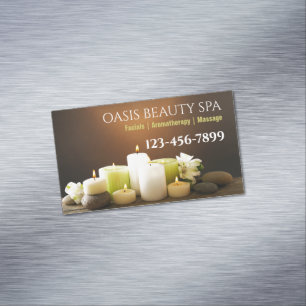 Carte De Visite Magnétique Salon de beauté spa Massage Aromathérapie Esthétiq