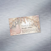 Carte De Visite Magnétique Salon rose de glitterie à ongles (In Situ)