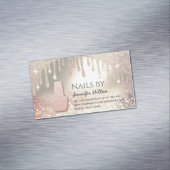 Carte De Visite Magnétique Salon rose de glitterie à ongles (In Situ)