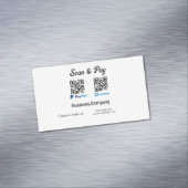 Carte De Visite Magnétique Scanner pour payer le code q r paypal venmo ajoute (In Situ)