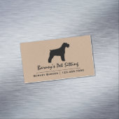 Carte De Visite Magnétique Schnauzer Chien Silhouette (Oreilles naturelles) (In Situ)