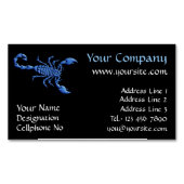 Carte De Visite Magnétique Scorpion bleu (devant)