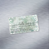 Carte De Visite Magnétique Script floral Mandala vert (In Situ)