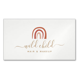 Carte De Visite Magnétique Script moderne simple Abstrait Rainbow tendance