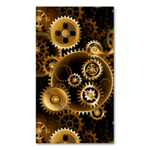 Carte De Visite Magnétique Seamless Steampunk Brass Gears