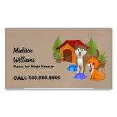 Carte De Visite Magnétique Secourt de chien (devant)