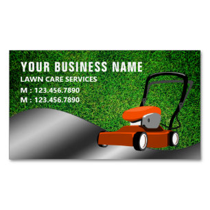 Carte De Visite Magnétique Service de jardinage de la laiterie Orange Lawn