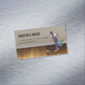 Carte De Visite Magnétique Service de ménage | Parquet (In Situ)