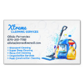 Carte De Visite Magnétique Service de nettoyage (devant)
